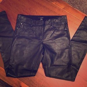 Faux leather pants